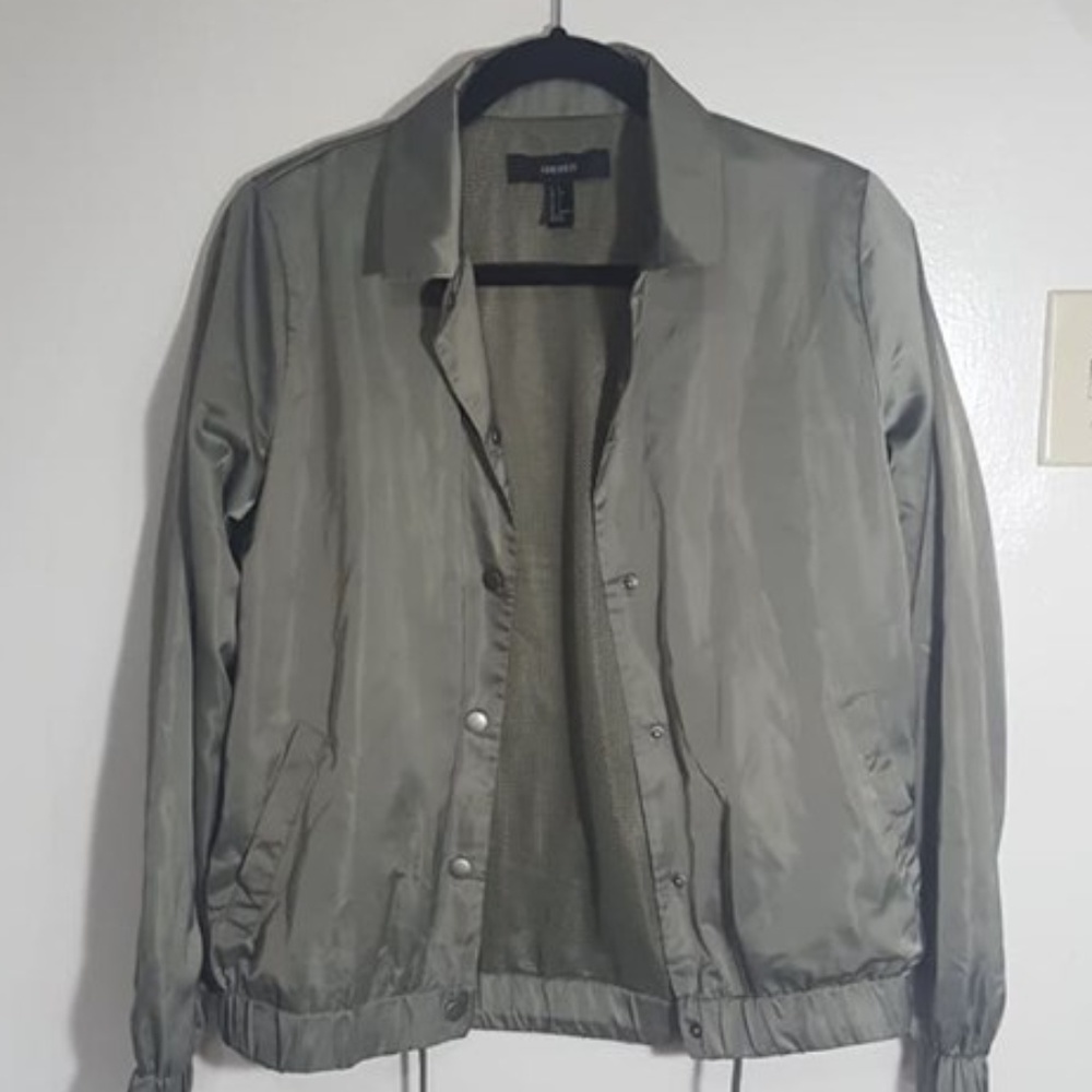 Forever 21 Green Polyester Jacket S Small